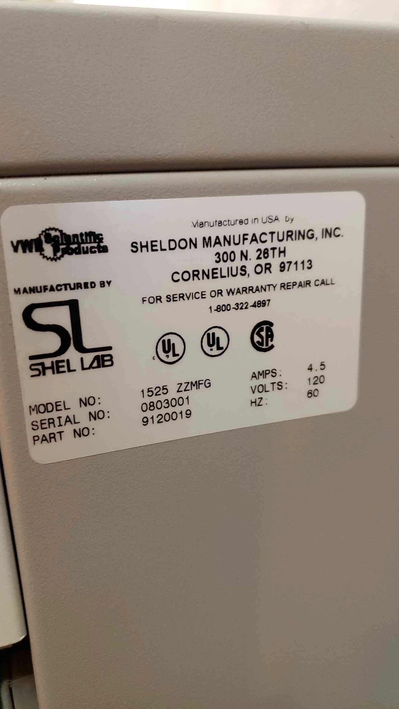 Sheldon Incubator 1525 ZZMFG (SKU: 1389AA)(1389AA)