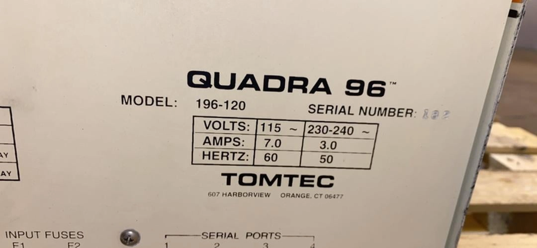 Tomtec Quadra 96 Model 196-120 Automatic Shuttle Liquid Handling