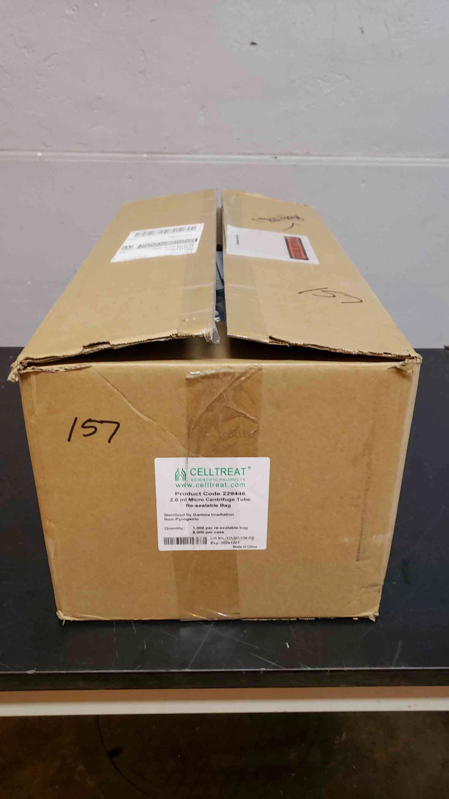 Used Celltreat 2.0mL Micro Centrifuge Tube Product Code 229446 1000/bag, 5000/case