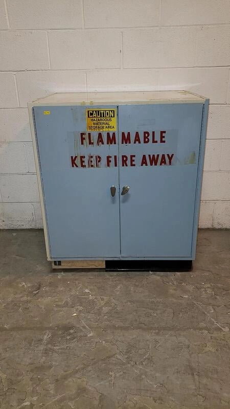 30" Flammable Bench Cabinet Blue