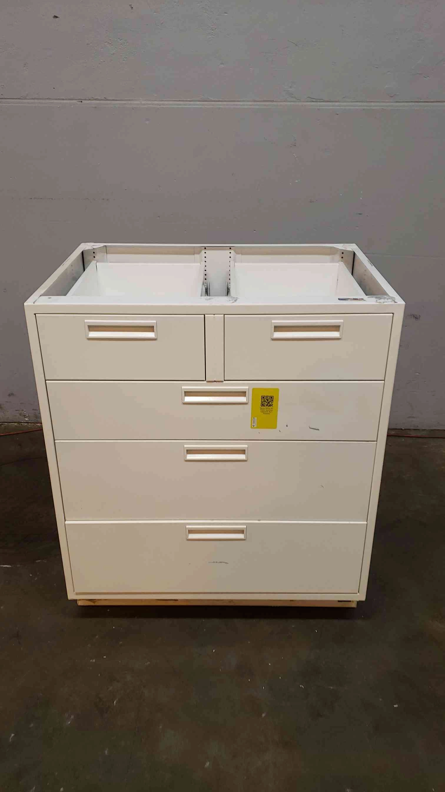 White 30" Fisher Hamilton Casework W/ 5 Drawers(3870AA)