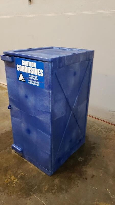 3' Tall Blue Corrosive Storage Cabinet