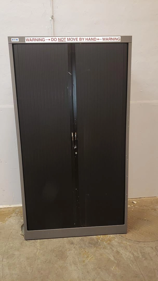 Used Eaton Storage Cabinet Accordion Doors 39x19x71