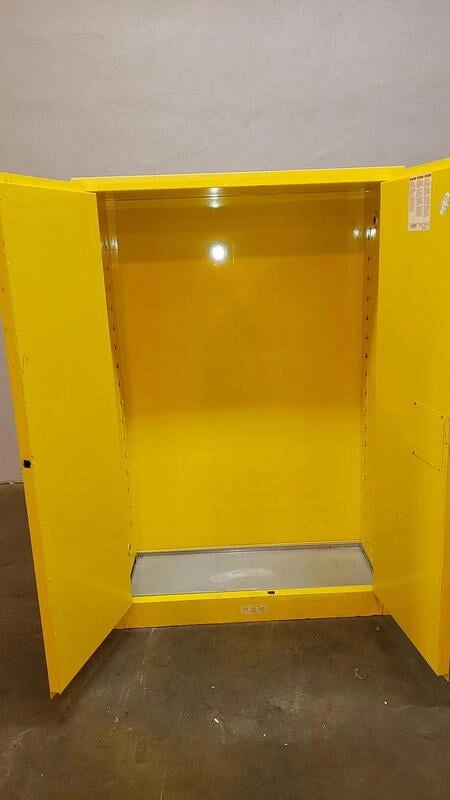 JustRite 45 Gallon Mdl 894500 Flammable Cabinet w/ 2 Shelves each