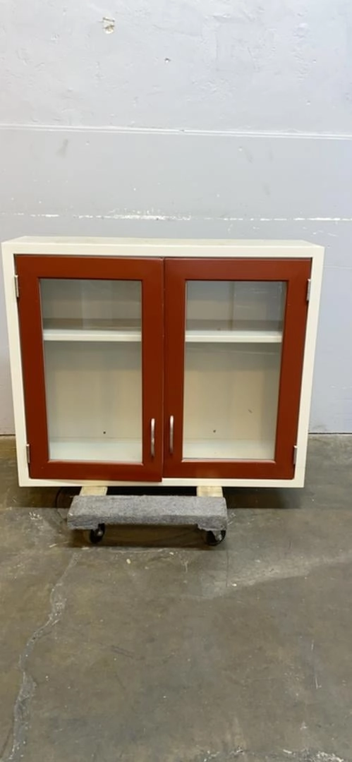 36x12x31" Kewaunee Glass Overhead Casework Cabinet RED(S6LLST5754)