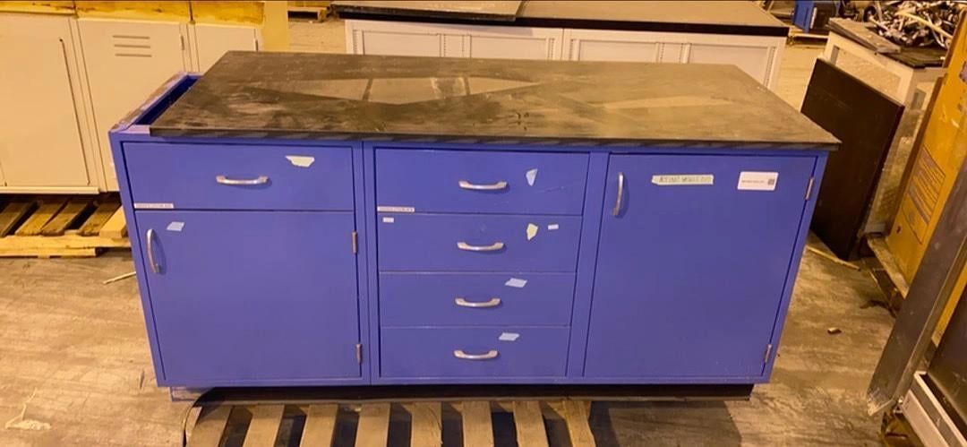 72x30x36 Blue Kewaunee Metal Casework Lab Bench(S6LLST2849)