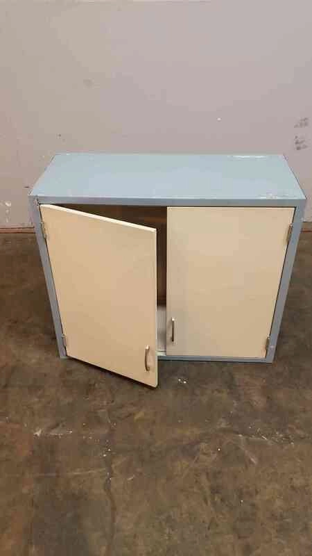 3' Blue and White Kewaunee Overhead Lab Casework Cabinet