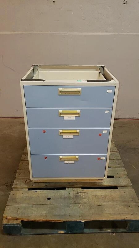 2' Fisher Hamilton Recessed Casework 4 Drawers