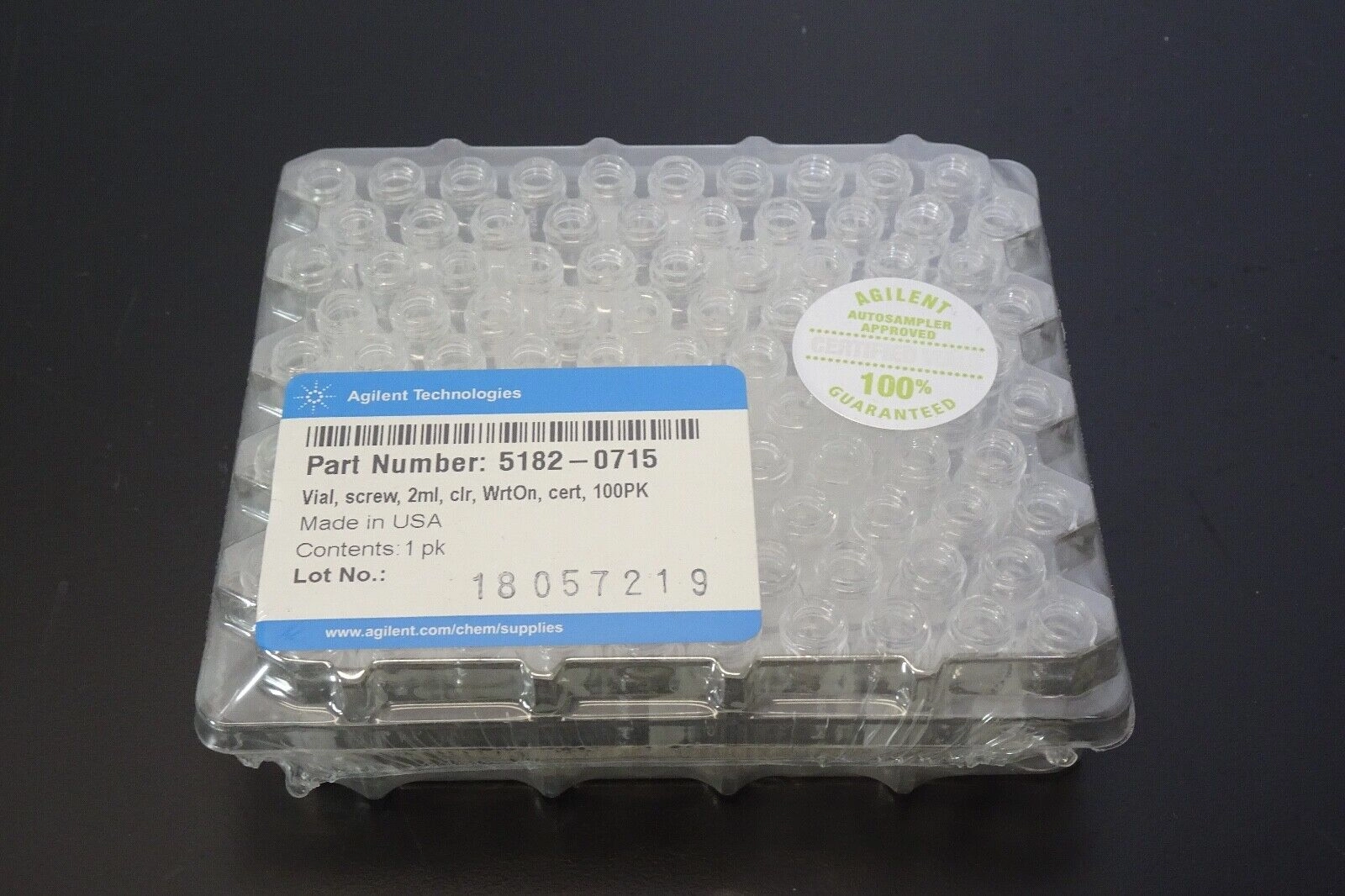 Agilent Technologies 5182-0715 2ml Glass Vials Scr