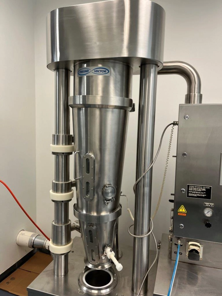 Vector Fluid Bed VFC3 FLOCOATER System with HOT MELT & GXR35 Rotor