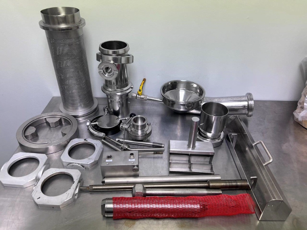 Lot of Multiple Items - Sanitary Valves, Hand Chopper, Drum for Coating Pan, Drive Shafts, Drains etc