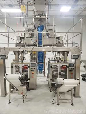 CAM Packaging Systems CV-420MN Twin Vertical Form Fill Seal Machines with Weigh Fillers