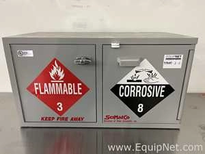 Lot 18 Listing# 979087 SciMatCo SC9043 4 Gallon Capacity Wooden Flammable and Corrosive Storage Cabinet