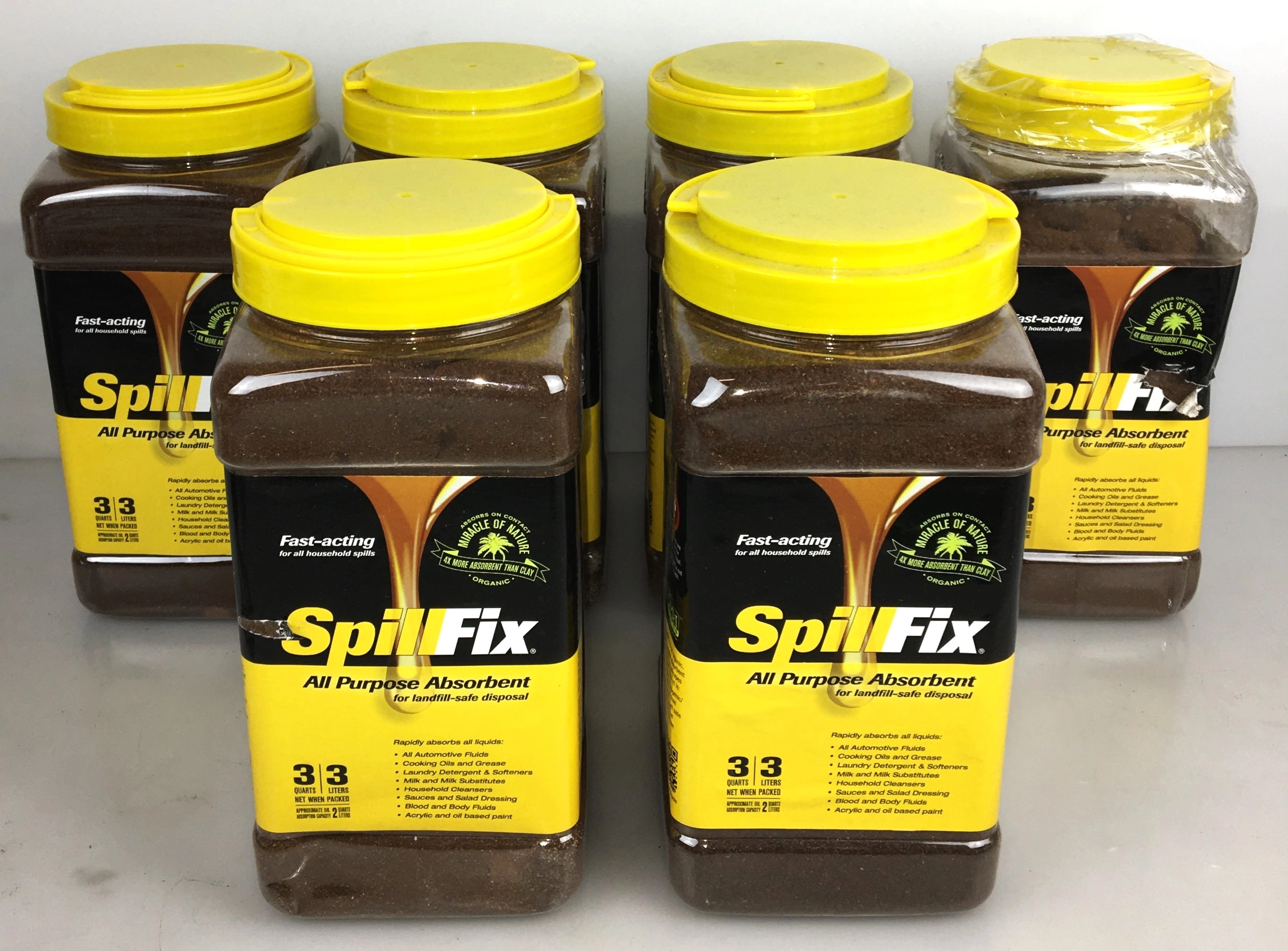 SpillFix All Purpose Granular Absorbent Jar (Pack of 6)