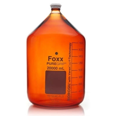 Foxx Life Sciences Puregrip Bottles, Reagent, Amber Graduated, 20L, 1EA 1519040-FLS
