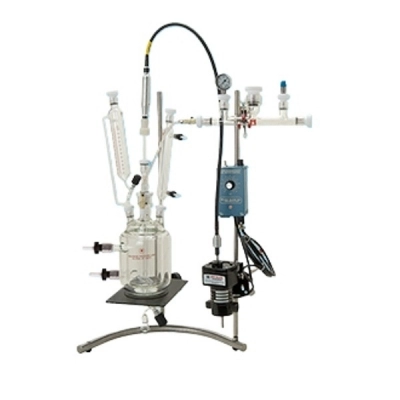 Ace Glass 2000ml, One-Piece Jacketed Pressure Reactor With #25 Center, (3)#15, (1)#7 Necks 6439-252