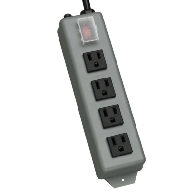 Ace Glass Power Strip, 4 Outlet With 1In Diameter Pipe Mounting Clips, 120V, 50/60Hz, 15A 12195-24