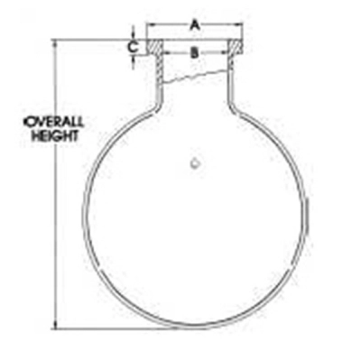 Ace Glass Flask, Evaporating, 20 Liter, Replaces Heidolph Laborota 6701-22