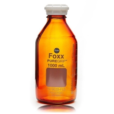 Foxx Life Sciences Puregrip Bottles, Reagent, Amber Graduated, 1L, 10/Case 1519029-FLS