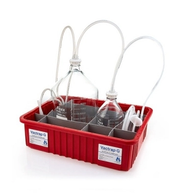 Foxx Life Sciences Vactrap G, 10L + 2L, Glass Carboy, Red Bin GL45 Cap w/1/4" ID Tubing 30R-C201-FLS