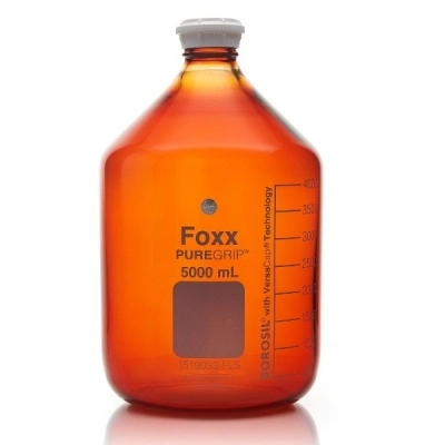Foxx Life Sciences Puregrip Bottles, Reagent, Amber Graduated, 5L, 1EA 1519033-FLS
