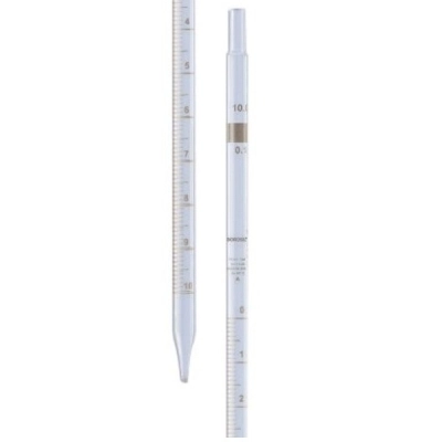 Foxx Life Sciences Borosil Pipettes (Mohr), Class A, 1.0mL x 0.10mL, Individual Cert, CS/10 7059P11D