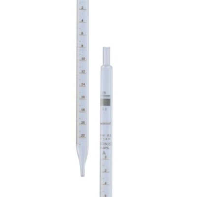 Foxx Life Sciences Borosil Pipettes, Measuring (Mohr), Class B, 25.0mL x 0.20mL, CS/20 7060P09D