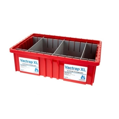 Foxx Life Sciences Vactrap XL, Red Bin w/ Dividers 300-0006-FLS