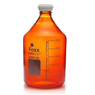 Foxx Life Sciences Puregrip Bottles, Reagent, Amber Graduated, 3L, 2/Case 1519031-FLS