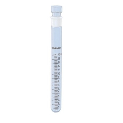 Foxx Life Sciences Borosil Tubes, Test, Reusable, Glass with Stoppers, 15mL, 14/15, CS/10 9830007