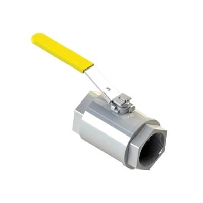 Ace Glass Ball Valve, 2In Female X Female Npt Stainless Steel Ptfe Seal No Flow Restriction 13824-01