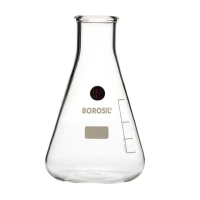 Foxx Life Sciences Borosil Flasks, Erlenmeyer, Narrow Mouth, Beaded Rim, 3L, CS/4 4980031