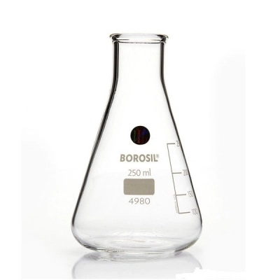 Foxx Life Sciences 250mL Borosil Erlenmeyer Conical Flasks Narrow Mouth I/C Stopper 5020021