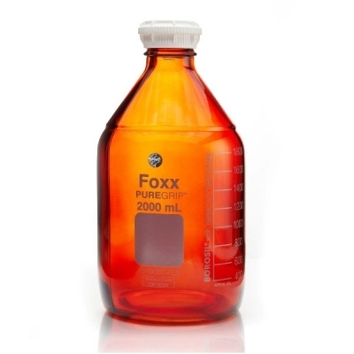 Foxx Life Sciences Puregrip Bottles, Reagent, Amber Graduated, 2L, 10/Case 1519030-FLS