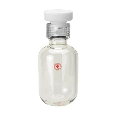 Ace Glass Bottle, Pressure, 25ml, 60Psi, Complete With #7 Front-Seal Plug 8648-234