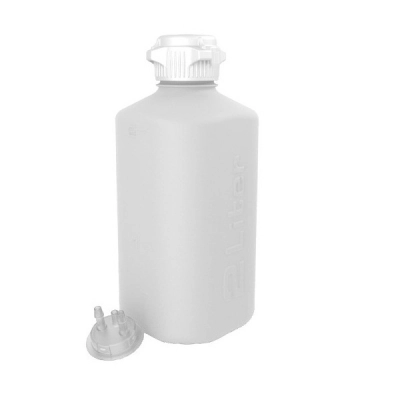 Foxx Life Sciences 2L Polypropylene (PP) Heavy Duty Vacuum Bottle - 1/4" Hose Barb 165-2102-OEM