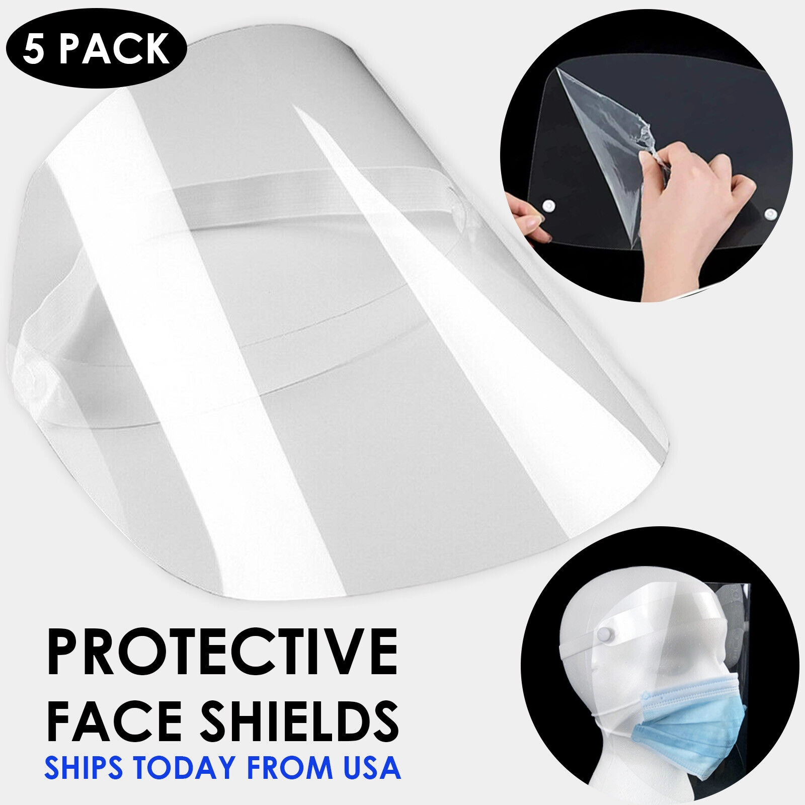 Sicherheit Gesicht Shield Volle Deckung Schutz, 5 