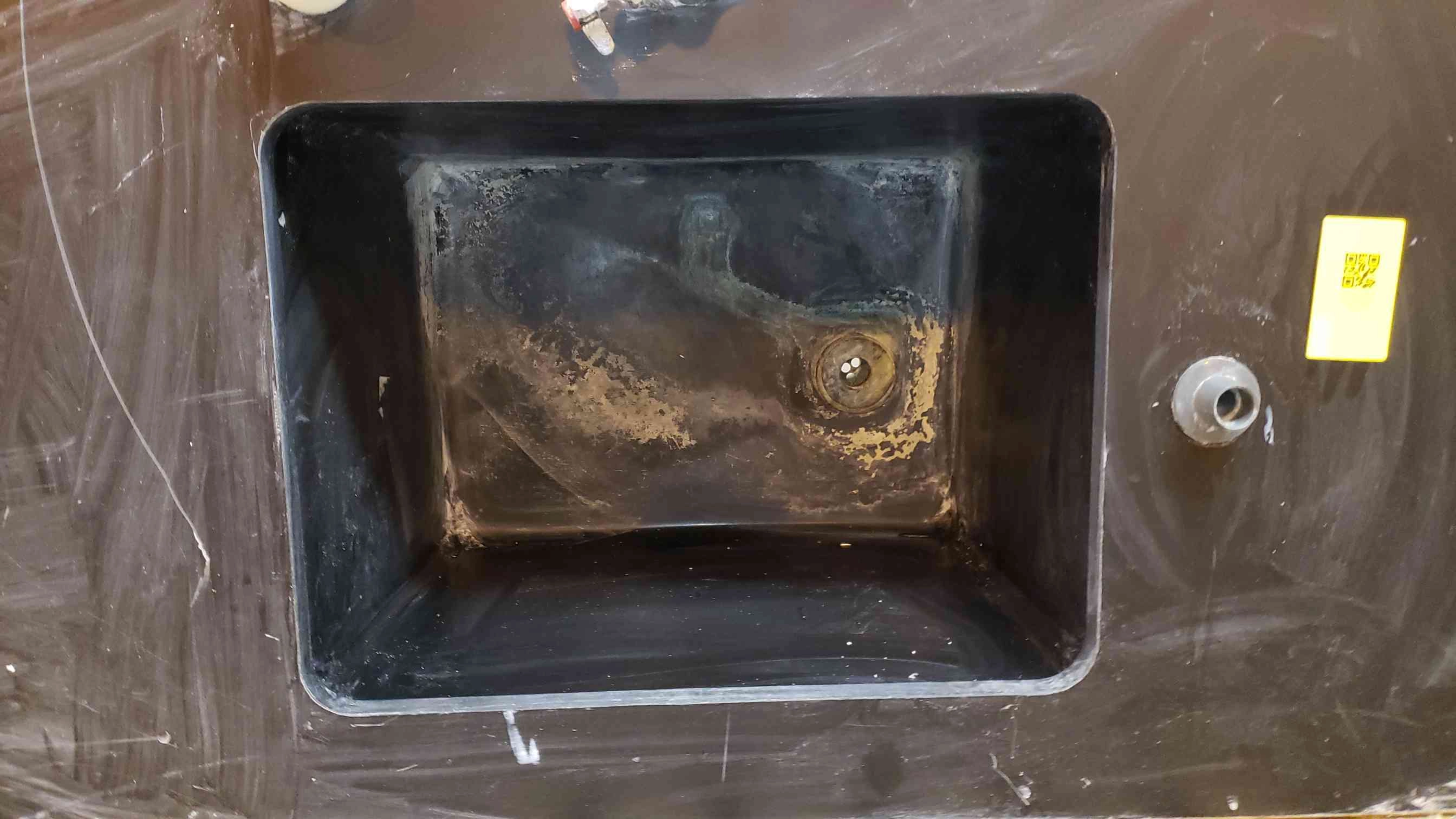 6'6" Black Epoxy Sink W/ Countertop (SKU: 1585AA)(1585AA)