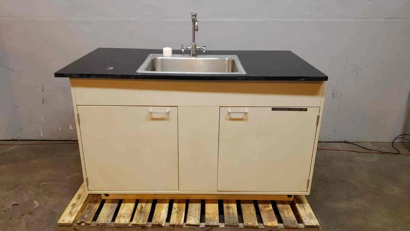 Used Fisher Hamilton 5' Sink Bundle Stainless Basin &amp; Faucet (SKU: 2099AA)