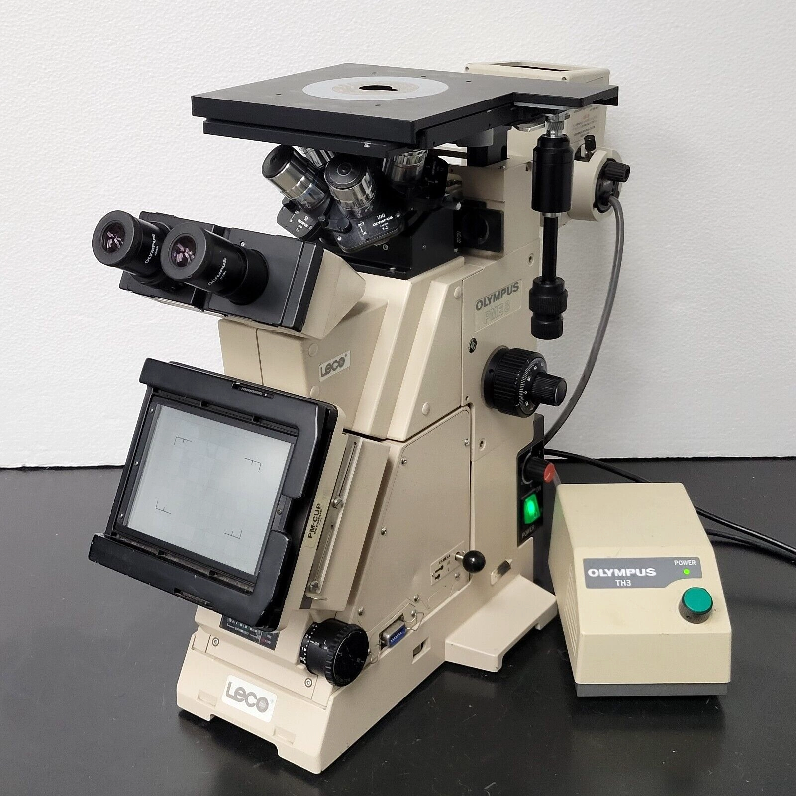 Olympus Microscope PME3 w. Nomarski NIC DIC Brightfield Darkfield Metallurgical