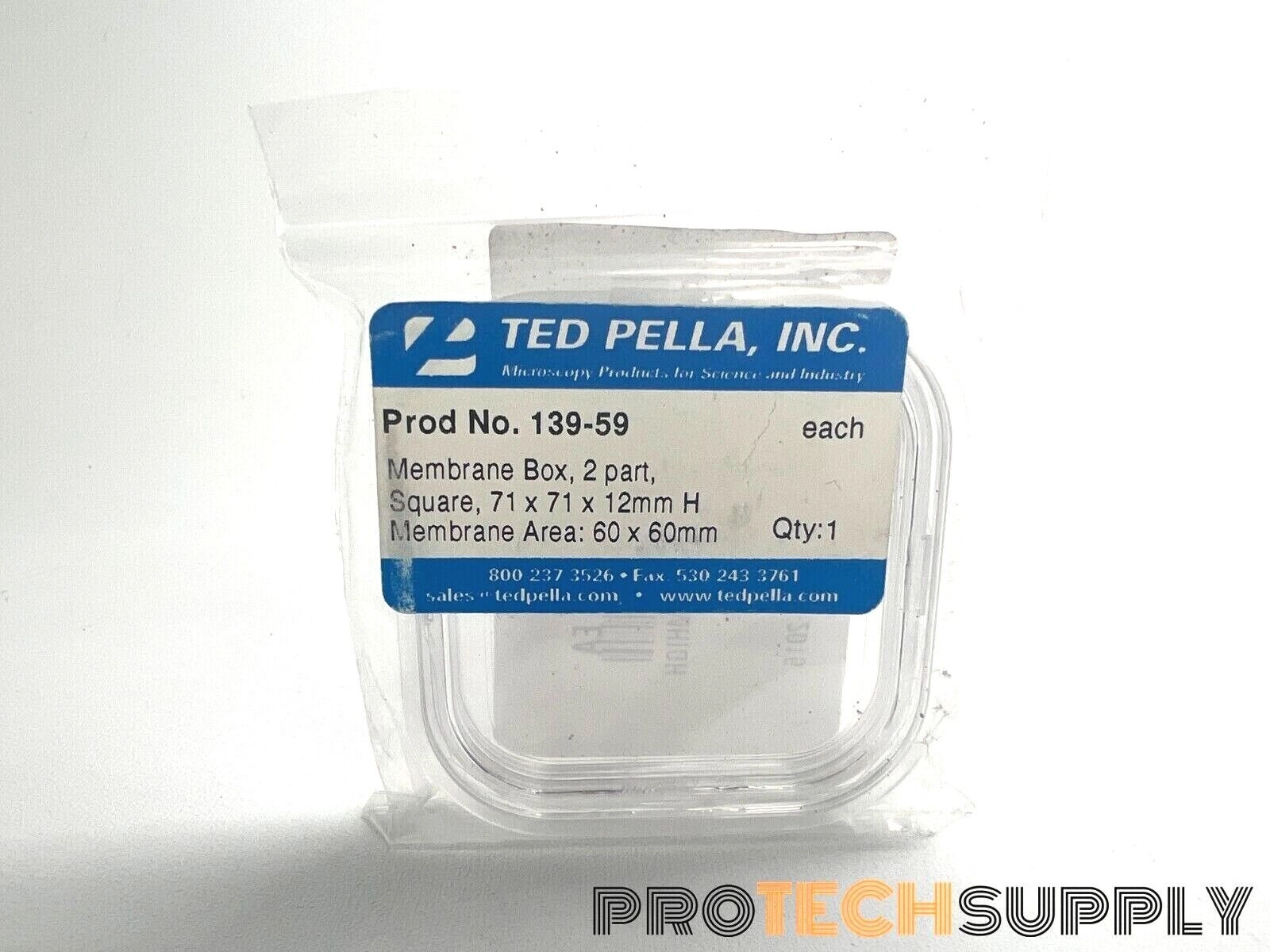 NEW Ted Pella 139-59 2-Part Membrane Box 71 x 71 x