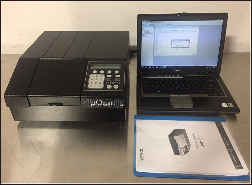 Bio-Tek uQuant Microplate Reader 200-1000nm Complete w WARRANTY