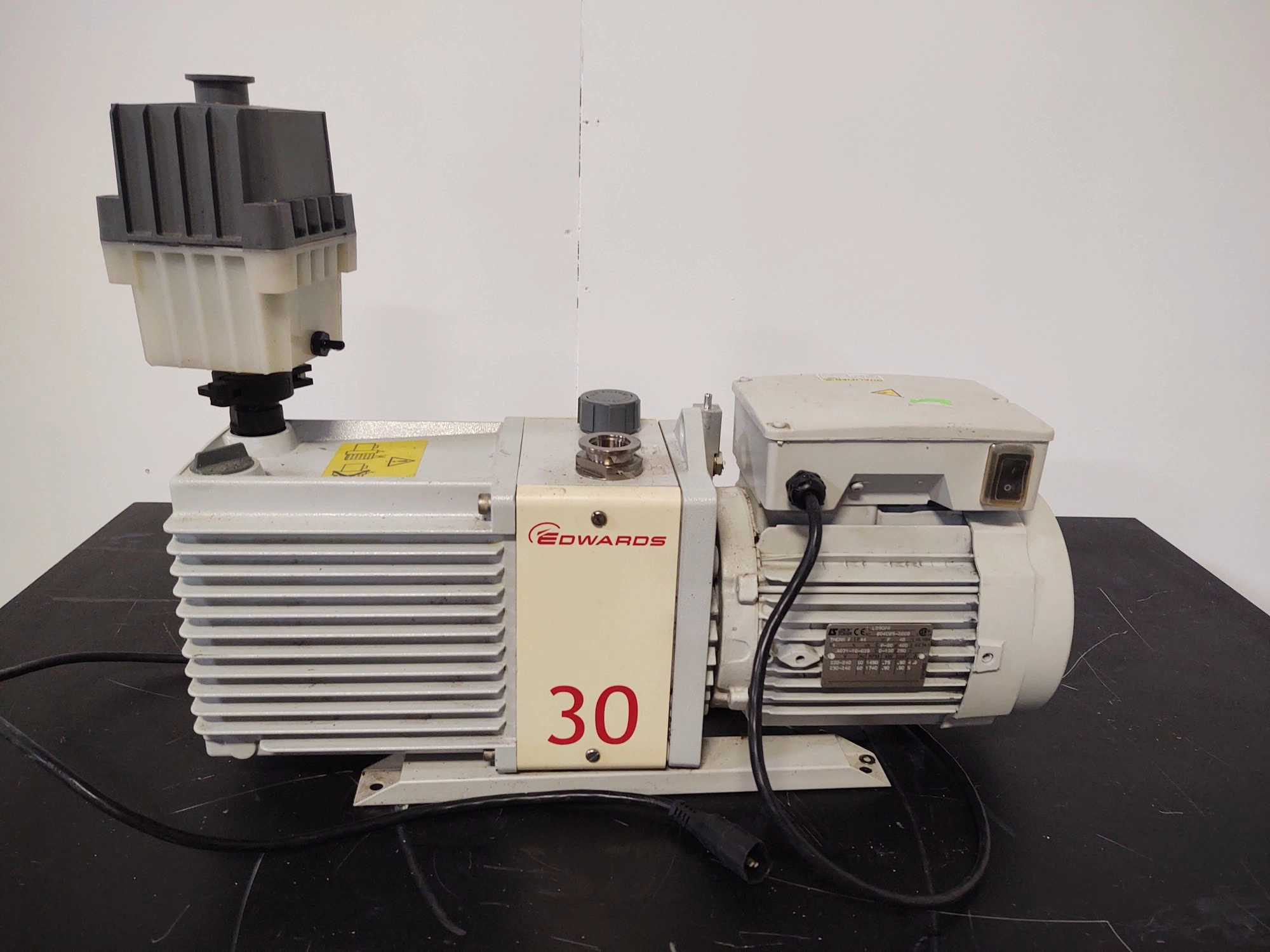 Edwards  E2M30 Dual Stage Rotary Vane Vacuum Pump w/EMF20 Oil Mist Filter