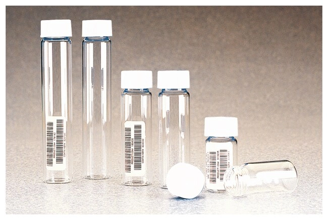 I-Chem and EP VOA Clear Glass Vials with 0.125 in. Septa