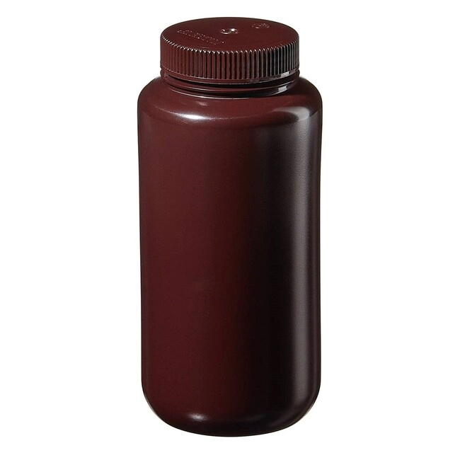 Nalgene Wide-Mouth Opaque Amber HDPE Bottles with Closure: Bulk Pack