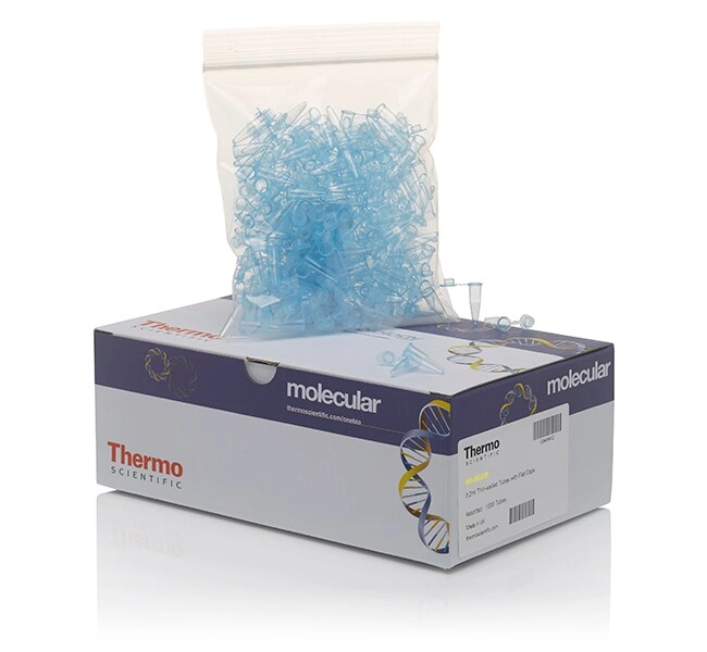 Tubes, 0.2 mL, flat cap, blue