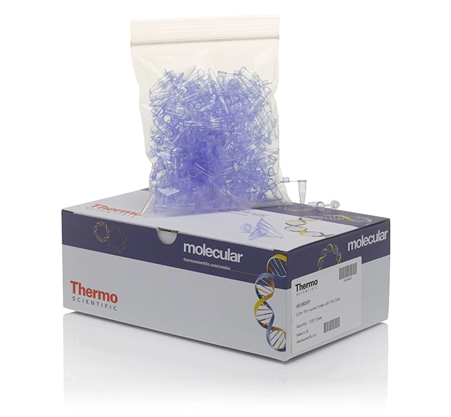 Tubes, 0.2 mL, flat cap, purple