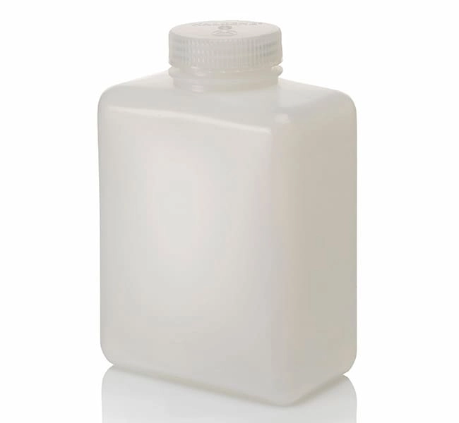Nalgene Rectangular HDPE Bottles with Closure: Bulk Pack