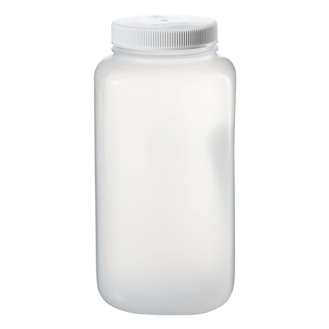 Nalgene Square Wide-Mouth Large PPCO Bottle with Closure: Autoclavable