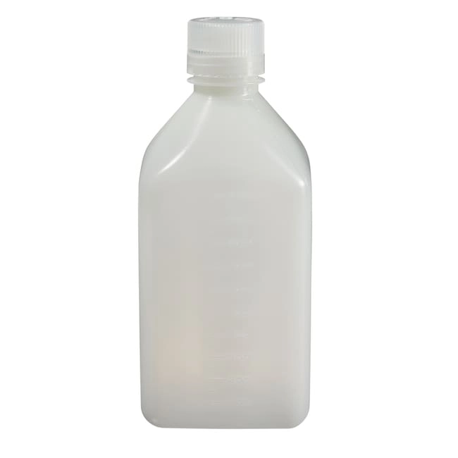 Nalgene Square HDPE Graduated Bottles with Closure: Bulk Pack